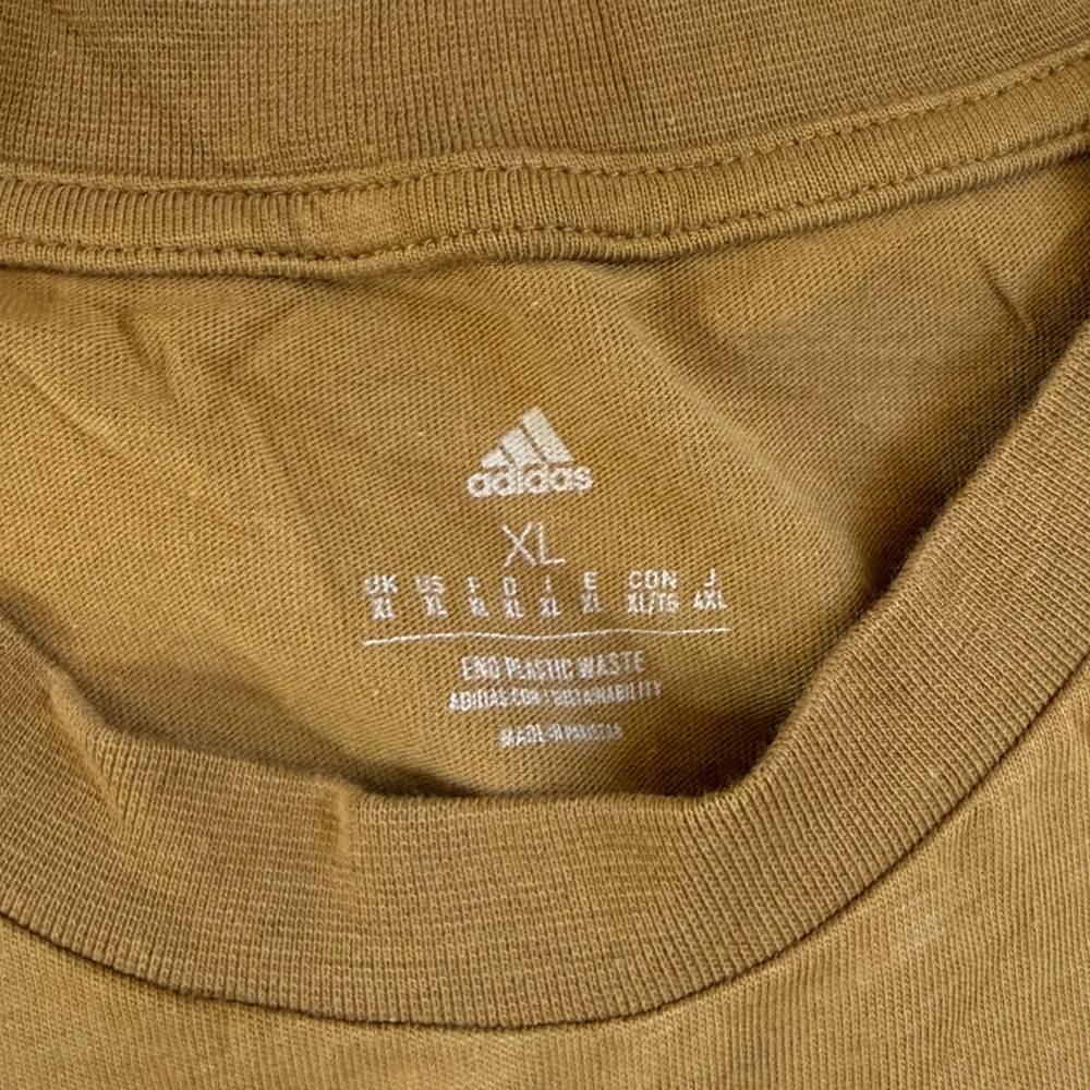 adidas Men's Mustard Logo Graphic T-Shirt - Picture 2 of 3